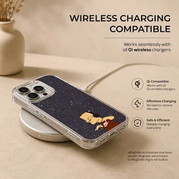 Bart Simpson dancing with headphones on phone case — Charging