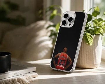 Dynamic basketball player illustration on phone case — Lifestyle