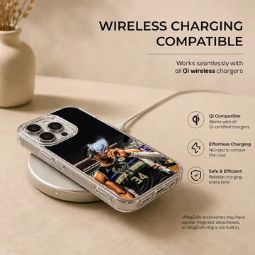 Dynamic basketball player with smoke effect, phone case — Charging