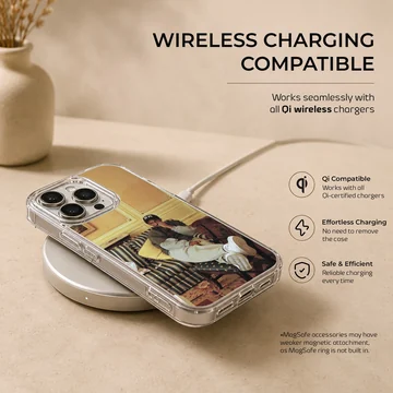 Basketball action scene depicted on phone case — Charging