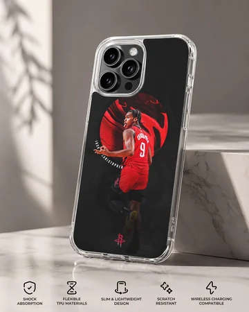 Dynamic basketball action design on a phone case — Specs