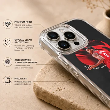 Dynamic basketball action design on a phone case — Info