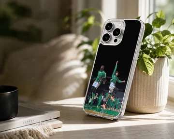 Basketball players in action on the court, phone case — Lifestyle