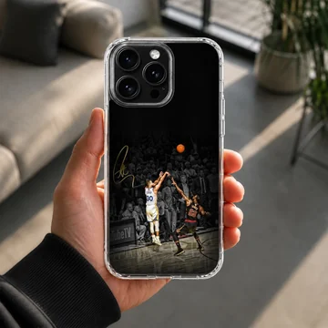 Dynamic basketball action scene printed on phone case — Lifestyle