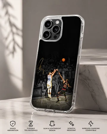 Dynamic basketball action scene printed on phone case — Specs