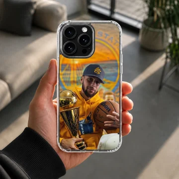 Dynamic basketball champion design on phone case — Lifestyle