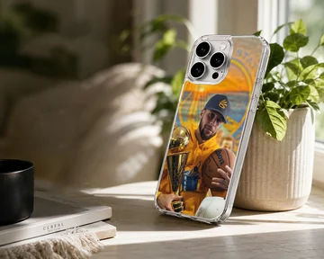 Dynamic basketball champion design on phone case — Lifestyle