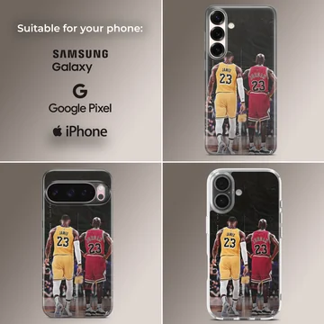 Phone case featuring dynamic image of basketball legends — Collage