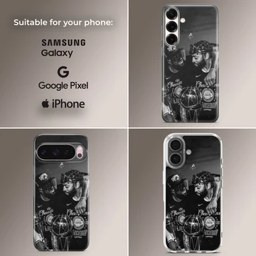 Dynamic basketball champions design on phone case — Collage