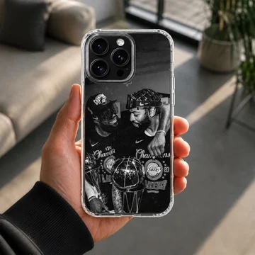 Dynamic basketball champions design on phone case — Lifestyle