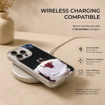 Iconic silhouette basketball design on phone case — Charging