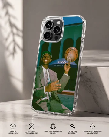 Basketball player holding a basketball on a phone case — Specs