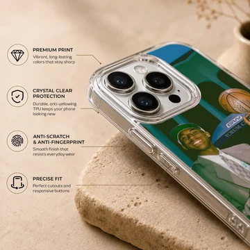 Basketball player holding a basketball on a phone case — Info
