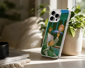 Basketball player holding a basketball on a phone case — Lifestyle