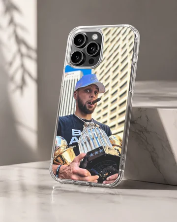 Basketball champion with trophy printed on phone case — Hero