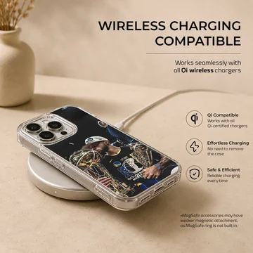 Basketball champion holding trophies design on phone case — Charging