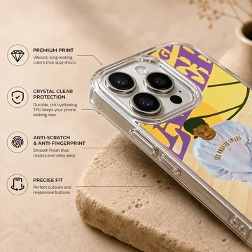Digital illustration of a basketball player on court phone case — Info