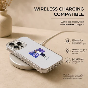 Bellingham graphic illustration with bold typography on phone case — Charging