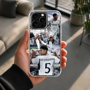 Bellingham football collage artwork on phone case — Lifestyle