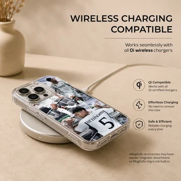Bellingham football collage artwork on phone case — Charging