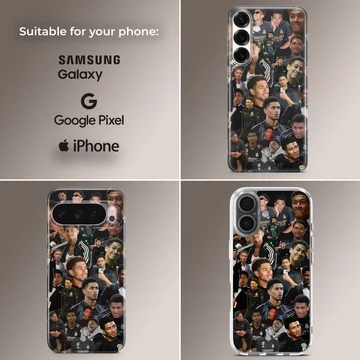 Collage of football star Bellingham on a phone case — Collage