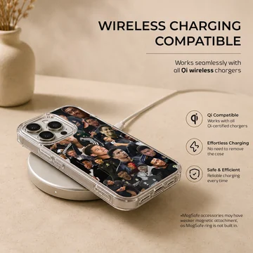 Collage of football star Bellingham on a phone case — Charging