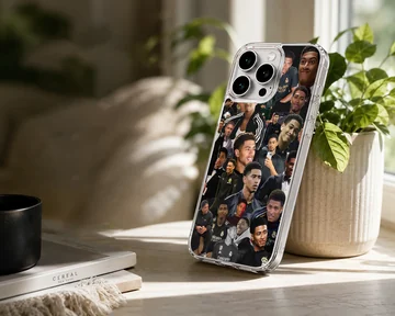 Collage of football star Bellingham on a phone case — Lifestyle