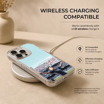 Photographic design of Bellingham football player celebrating on phone case — Charging