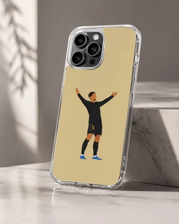 Dynamic football illustration on Bellingham phone case — Hero