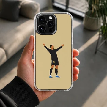 Dynamic football illustration on Bellingham phone case — Lifestyle