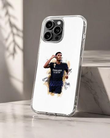 Dynamic artwork of a football player on a phone case — Hero