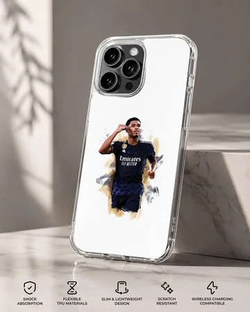 Dynamic artwork of a football player on a phone case — Specs