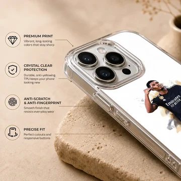 Dynamic artwork of a football player on a phone case — Info