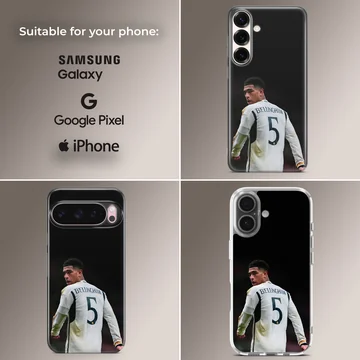 Bellingham football star dynamic pose phone case — Collage