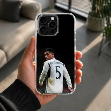 Bellingham football star dynamic pose phone case — Lifestyle