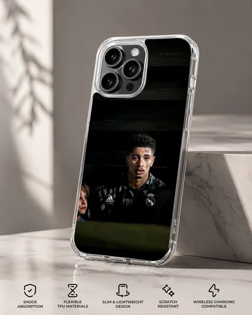Bellingham football player portrait on phone case — Specs