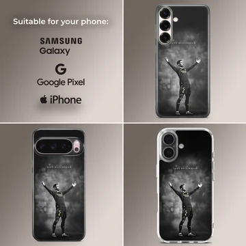 Dynamic image of Bellingham celebrating a goal on a phone case — Collage