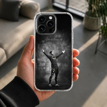 Dynamic image of Bellingham celebrating a goal on a phone case — Lifestyle