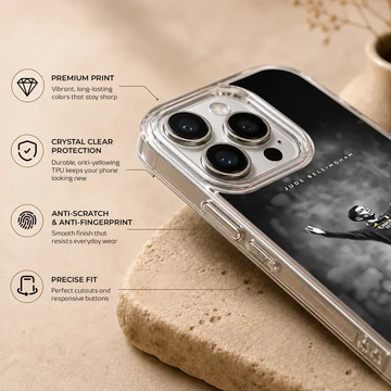 Dynamic image of Bellingham celebrating a goal on a phone case — Info