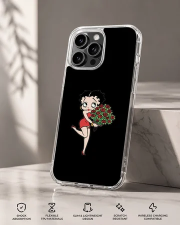 Betty Boop holding roses cartoon art phone case — Specs