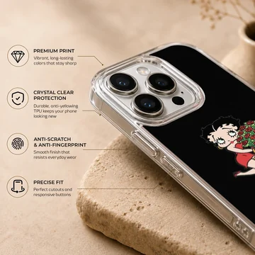 Betty Boop holding roses cartoon art phone case — Info