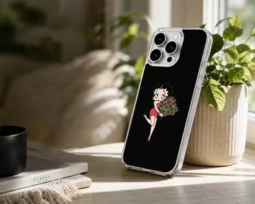 Betty Boop holding roses cartoon art phone case — Lifestyle