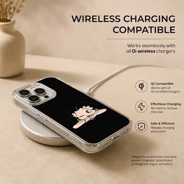 Betty Boop nostalgic cartoon art phone case — Charging