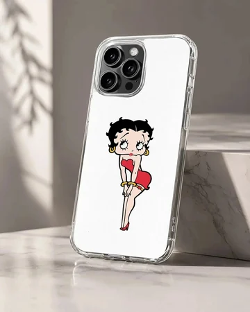 Betty Boop digital illustration on phone case