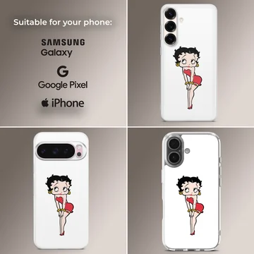 Betty Boop digital illustration on phone case — Collage