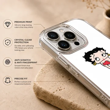 Betty Boop digital illustration on phone case — Info