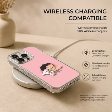 Betty Boop cartoon design with puppy on phone case — Charging
