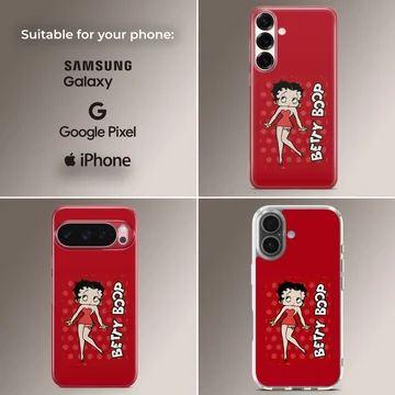 Betty Boop cartoon design on phone case — Collage