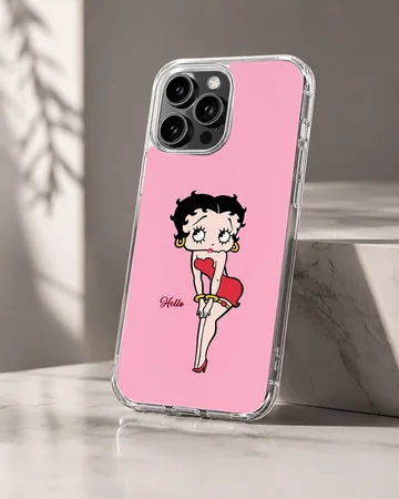 Betty Boop cartoon artwork on a pink phone case — Hero