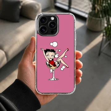 Playful Betty Boop cartoon design on phone case — Lifestyle